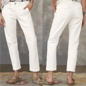 Revolve Edwin Jeans Women’s Malia Eggshell 100% Cotton Size 28